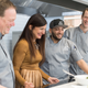 Wright, second from left, with members of the culinary team at ADM’s Cranbury, NJ facility.